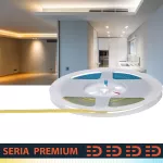 Taśma LED Premium CCT slim 5mm | Regulacja bieli 2700–6500K | 12V | 608 LED/m | 1200lm/m | COB | Taśma na metry | 3 lata gwarancji
