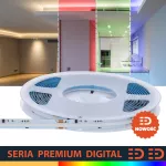 Taśma LED Premium CYFROWA | Pełne spektrum RGB + ciepła biała 3000K | 24V | 784 LED/m | 800lm/m | Ra90 | COB | IC2814 | Rolka 5m | 3 lata gwarancji