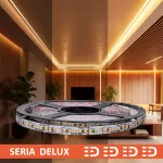 Taśma LED Delux 3in1 24V 160led/m         SMD2835 12W/m 2700K IP20 460/930/1750lm/m 10mm CRI80 PL7Y 10m