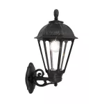 Oprawa elewacyjna kinkiet BISSO/SALEM CLEAR Fumagalli E27 wys.500 mm, szer.315 mm IP55 230V czarny / tworzywo sztuczne