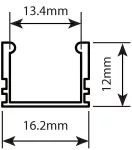Profil led Standard 2m biały z osłoną     mleczną MLF