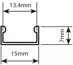 Profil led Basic 1m czarny z osłoną       mleczną MLF