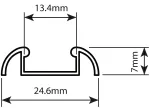 Profil led Basic Max 1m biały z osłoną    mleczną ML