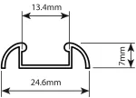 Profil led Basic Max 3m biały z osłoną    przeźroczystą CL