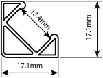 Profil led Corner 1m anodowany z osłoną   mleczną MLF