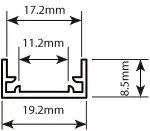 Profil led Glaze 3m biały z osłoną        mleczną ML