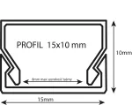 Profil led PCV Standard 15x10 1m biały ML