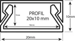 Profil led PCV Max 20x10 1m brązowy ML