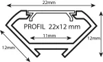 Profil led PCV Corner 22x12 3m brązowy ML