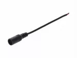 Gniazdo DC 5.5x2.5 przewód czarny 15cm 22awg