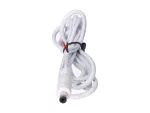 Wtyk DC 5.5x2.1 przewód biały 150cm       18awg