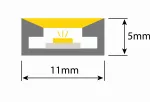 Koszulka silikonowa do taśm LED PRO BASIC   8mm TR