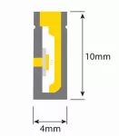Koszulka silikonowa do taśm LED PRO SLIM SIDE  4mm    ML