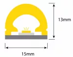 Koszulka silikonowa do taśm LED PRO TOP 15x13mm ML