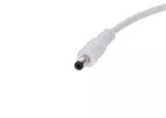 Wtyk DC 5.5x2.1 3A przewód biały 15cm     22awg