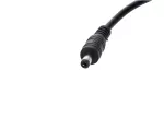 Wtyk DC 5.5x2.1 3A przewód czarny 15cm    22awg