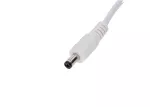 Wtyk DC 5.5x2.1 5A przewód biały 150cm    18awg