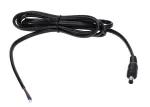 Wtyk DC 5.5x2.1 5A przewód czarny 150cm   18awg