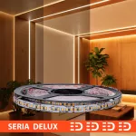 Taśma LED Delux 3in1 24V 160led/m         SMD2835 11W/m 3000K IP20 460/930/1750lm/m 10mm CRI80 PL7Y 1m