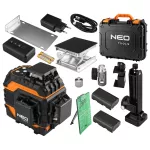 Laser 3D, 12 linii, zielony, walizka, tarcza celownicza, magnetyczny uchwyt, ładowarka