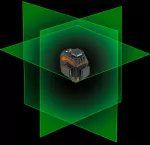 Laser 3D, 12 linii, zielony, walizka, tarcza celownicza, magnetyczny uchwyt, ładowarka