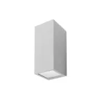 Surface-mounted wall light IP44 Cube Small GU10 2 x Max. 8W Grey