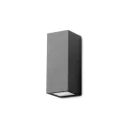 Surface-mounted wall light IP44 Cube Big E27 2 x Max. 15W Black