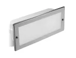 Recessed wall lighting IP44 Tamesis E27 Max. 15W Stainless steel