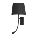 Surface-mounted wall light JANET LED+E27 3,4W + Max.15W 3000K ON-OFF Black 184