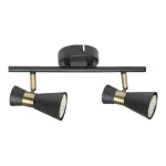 Spotlights series Eufo Double GU10 Black Gold