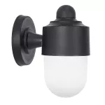 Surface-mounted wall light IP44 Alan Round E27 Max. 15W Black