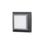Surface-mounted wall light IP65 Kairo Diffuser Square LED 4W SW 2700-3200-4000K ON-OFF Black 711