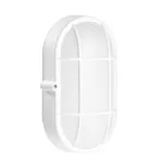 Surface-mounted wall light IP44 Fond Oval E27 Max. 15W White
