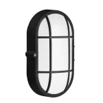 Surface-mounted wall light IP44 Fond Oval E27 Max. 15W Black