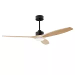 Fan Stem Evo ø1320mm Black with light wood blades Light wood LED 2875 SW 3000-4000-5000K ON-OFF