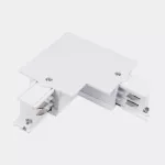 White left “L” connector with frame