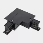 Black left “L” connector with frame