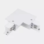 White right “L” connector with frame