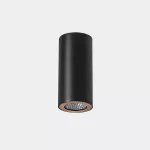 Surface-mounted ceiling light Pipe Single GU10 Max. 8W Black 302lm