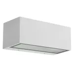 Surface-mounted wall light IP54 Nemesis Aluminium 90*220mm E27 Max. 15W White