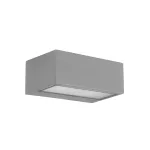 Surface-mounted wall light IP54 Nemesis Aluminium 90*220mm E27 Max. 15W Grey