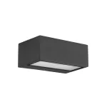 Surface-mounted wall light IP54 Nemesis Aluminium 90*220mm E27 Max. 15W Urban grey 273lm