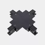 Black “X” connector with frame