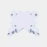 White "X" connector with frame