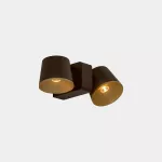 Surface-mounted wall light Drone Double LED 16.3W 2700K ON-OFF Brown 613lm