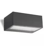Surface-mounted wall light IP44 Nemesis Aluminium 70*170mm R7s Max.100W Urban grey