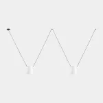 Pendant Attic Double Conic Shape E27 2 x Max. 15W White 916lm