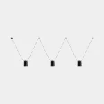 Pendant Attic Triple Rectangular Shape E27 3 x Max. 15W Black 2305lm