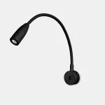 Reading lights Bed Round LED 3.5W 3000K ON-OFF Black 115lm