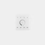 DALI dimmer, 4 zones for max. 50 drivers. Fits universal mechanism case 65x65. Requires DALI group addressing and therefore knowledge of DALI programming. DALI power supply